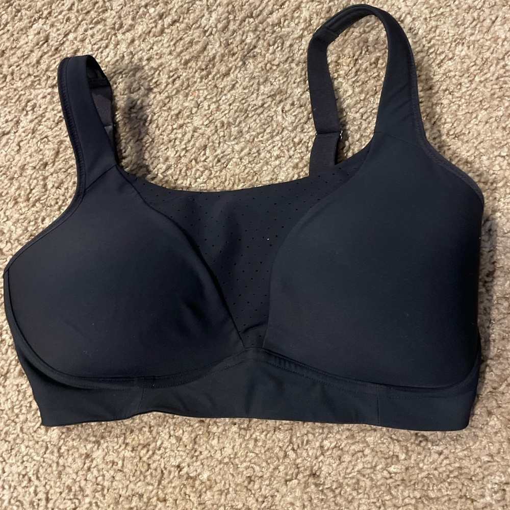 Lululemon Run Times Sports Bra 36DDD Black High Support Athletic